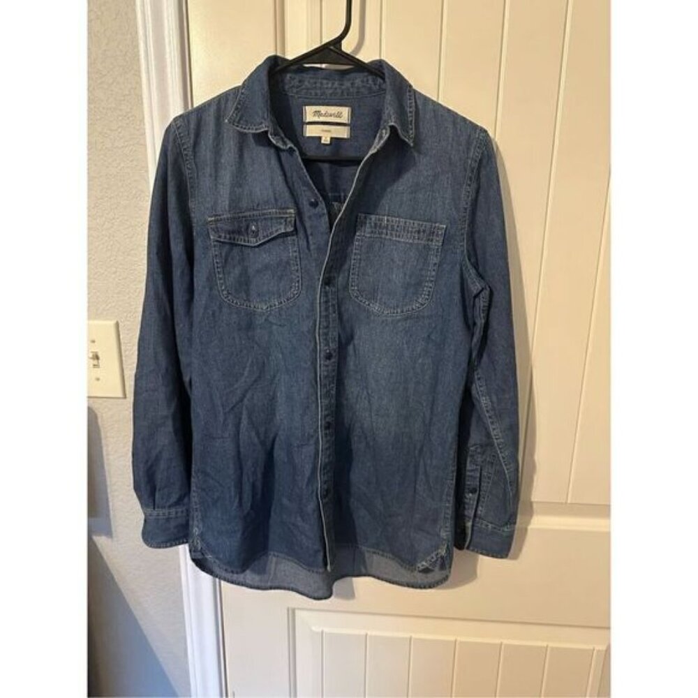 Madewell Denim Classic Ex-Boyfriend Shirt in Kylemore Wash - Size S - K8922